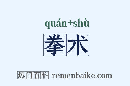 拳术是什么意思的图片